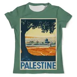 Заказать мужскую футболку в Москве. Футболка с полной запечаткой (мужская) Палестина от acidhouses - готовые дизайны и нанесение принтов.