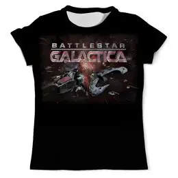 Заказать мужскую футболку в Москве. Футболка с полной запечаткой (мужская) Battlestar Galactica от orca - готовые дизайны и нанесение принтов.