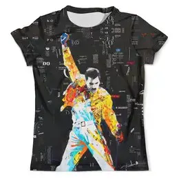 Заказать мужскую футболку в Москве. Футболка с полной запечаткой (мужская) Freddie Mercury от ПРИНТЫ ПЕЧАТЬ  - готовые дизайны и нанесение принтов.