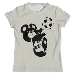 Заказать мужскую футболку в Москве. Футболка с полной запечаткой (мужская) Олимпийский мишка    от T-shirt print  - готовые дизайны и нанесение принтов.