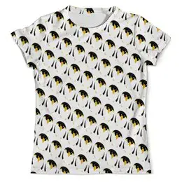 Заказать мужскую футболку в Москве. Футболка с полной запечаткой (мужская) Пингвины от queen  - готовые дизайны и нанесение принтов.