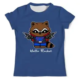 Заказать мужскую футболку в Москве. Футболка с полной запечаткой (мужская) Hello Rocket от T-shirt print  - готовые дизайны и нанесение принтов.