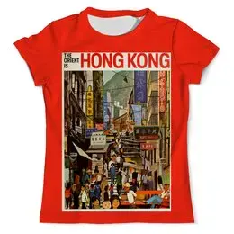 Заказать мужскую футболку в Москве. Футболка с полной запечаткой (мужская) Гонконг от acidhouses - готовые дизайны и нанесение принтов.