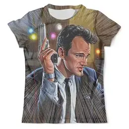 Заказать мужскую футболку в Москве. Футболка с полной запечаткой (мужская) Quentin Tarantino Design от balden - готовые дизайны и нанесение принтов.