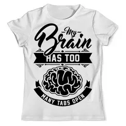 Заказать мужскую футболку в Москве. Футболка с полной запечаткой (мужская) Мозг (Brain) от svetlanas - готовые дизайны и нанесение принтов.
