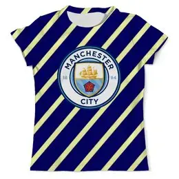 Заказать мужскую футболку в Москве. Футболка с полной запечаткой (мужская) Манчестер Сити от THE_NISE  - готовые дизайны и нанесение принтов.