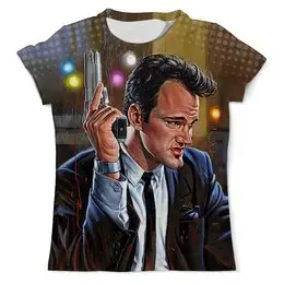 Заказать мужскую футболку в Москве. Футболка с полной запечаткой (мужская) Quentin Tarantino от balden - готовые дизайны и нанесение принтов.
