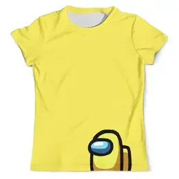 Заказать мужскую футболку в Москве. Футболка с полной запечаткой (мужская) Among Us Yellow от El Fox - готовые дизайны и нанесение принтов.
