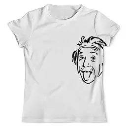 Заказать мужскую футболку в Москве. Футболка с полной запечаткой (мужская) Эйнштейн от hockey_by_M - готовые дизайны и нанесение принтов.