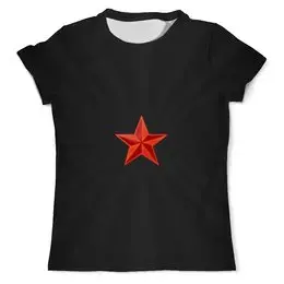 Заказать мужскую футболку в Москве. Футболка с полной запечаткой (мужская) Красная звезда от Виктор Гришин - готовые дизайны и нанесение принтов.