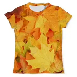 Заказать мужскую футболку в Москве. Футболка с полной запечаткой (мужская) Листья-осень от queen  - готовые дизайны и нанесение принтов.