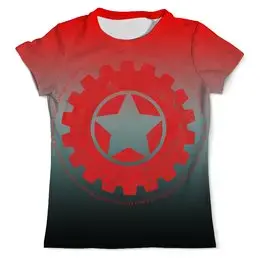 Заказать мужскую футболку в Москве. Футболка с полной запечаткой (мужская) RED'S Logo от RED'S - готовые дизайны и нанесение принтов.