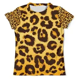 Заказать мужскую футболку в Москве. Футболка с полной запечаткой (мужская) леопард от queen  - готовые дизайны и нанесение принтов.