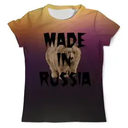 Заказать мужскую футболку в Москве. Футболка с полной запечаткой (мужская) Мишка от THE_NISE  - готовые дизайны и нанесение принтов.