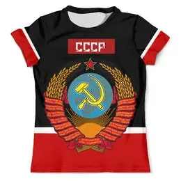 Заказать мужскую футболку в Москве. Футболка с полной запечаткой (мужская) СССР    от T-shirt print  - готовые дизайны и нанесение принтов.
