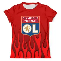 Заказать мужскую футболку в Москве. Футболка с полной запечаткой (мужская) Olympique Lyonnais от THE_NISE  - готовые дизайны и нанесение принтов.