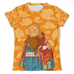 Заказать мужскую футболку в Москве. Футболка с полной запечаткой (мужская) Мудрый самурай от katanya7800@mail.ru - готовые дизайны и нанесение принтов.