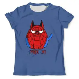 Заказать мужскую футболку в Москве. Футболка с полной запечаткой (мужская) Spider-cat от acidhouses - готовые дизайны и нанесение принтов.