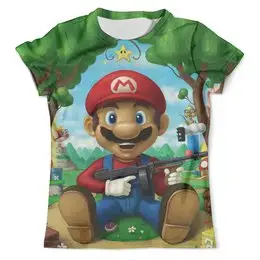 Заказать мужскую футболку в Москве. Футболка с полной запечаткой (мужская) Bonus Round (Super Mario)_ от balden - готовые дизайны и нанесение принтов.