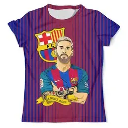 Заказать мужскую футболку в Москве. Футболка с полной запечаткой (мужская) Lionel Messi от balden - готовые дизайны и нанесение принтов.