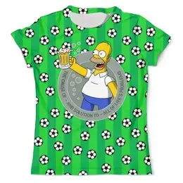Заказать мужскую футболку в Москве. Футболка с полной запечаткой (мужская) The Simpsons   от ПРИНТЫ ПЕЧАТЬ  - готовые дизайны и нанесение принтов.