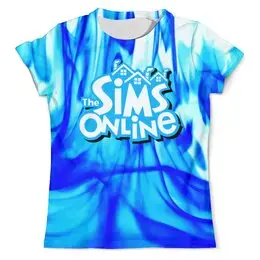 Заказать мужскую футболку в Москве. Футболка с полной запечаткой (мужская) Sims Online от THE_NISE  - готовые дизайны и нанесение принтов.
