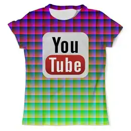 Заказать мужскую футболку в Москве. Футболка с полной запечаткой (мужская) YouTube от Jimmy Flash - готовые дизайны и нанесение принтов.