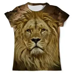 Заказать мужскую футболку в Москве. Футболка с полной запечаткой (мужская) Король лев от weeert - готовые дизайны и нанесение принтов.