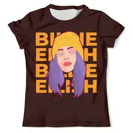 Заказать мужскую футболку в Москве. Футболка с полной запечаткой (мужская) Billie Eilish( Билли Айлиш)    от T-shirt print  - готовые дизайны и нанесение принтов.