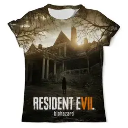 Заказать мужскую футболку в Москве. Футболка с полной запечаткой (мужская) Resident Evil 7 от game-fan - готовые дизайны и нанесение принтов.