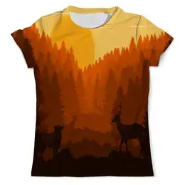 Заказать мужскую футболку в Москве. Футболка с полной запечаткой (мужская) Природа леса от THE_NISE  - готовые дизайны и нанесение принтов.