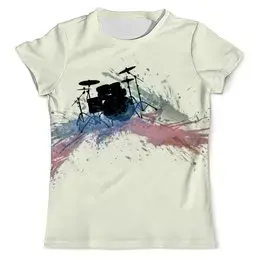 Заказать мужскую футболку в Москве. Футболка с полной запечаткой (мужская) drum барабаны от alyona_garshina@mail.ru - готовые дизайны и нанесение принтов.