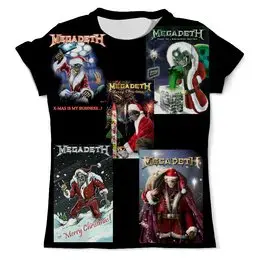 Заказать мужскую футболку в Москве. Футболка с полной запечаткой (мужская) Megadeth New Year от Vladec11 - готовые дизайны и нанесение принтов.