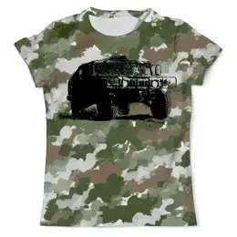 Заказать мужскую футболку в Москве. Футболка с полной запечаткой (мужская) Hummer от vphone - готовые дизайны и нанесение принтов.