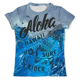 Заказать мужскую футболку в Москве. Футболка с полной запечаткой (мужская) Aloha от THE_NISE  - готовые дизайны и нанесение принтов.