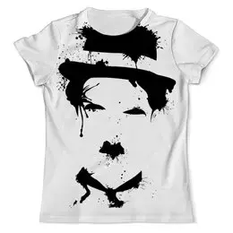 Заказать мужскую футболку в Москве. Футболка с полной запечаткой (мужская) Чарли Чаплин от Sheriff - готовые дизайны и нанесение принтов.