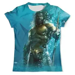 Заказать мужскую футболку в Москве. Футболка с полной запечаткой (мужская) DC Comics. Aquaman от tutik_mutik@mail.ru - готовые дизайны и нанесение принтов.