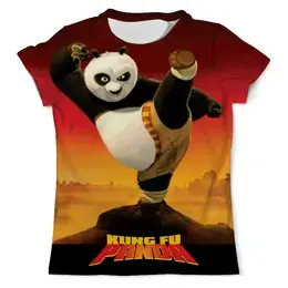 Заказать мужскую футболку в Москве. Футболка с полной запечаткой (мужская) Kung Fu Panda 3 от Kung Fu  - готовые дизайны и нанесение принтов.