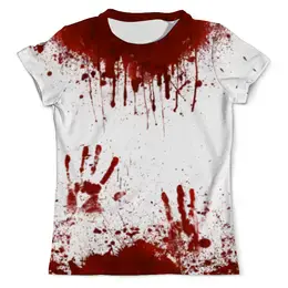 Заказать мужскую футболку в Москве. Футболка с полной запечаткой (мужская) Кровь от geekbox - готовые дизайны и нанесение принтов.
