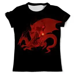 Заказать мужскую футболку в Москве. Футболка с полной запечаткой (мужская) Дракон от Violet - готовые дизайны и нанесение принтов.