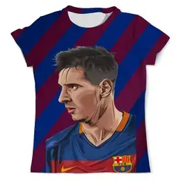 Заказать мужскую футболку в Москве. Футболка с полной запечаткой (мужская) Lionel  Messi от ПРИНТЫ ПЕЧАТЬ  - готовые дизайны и нанесение принтов.