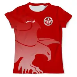 Заказать мужскую футболку в Москве. Футболка с полной запечаткой (мужская) Сборная Туниса от geekbox - готовые дизайны и нанесение принтов.