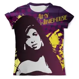 Заказать мужскую футболку в Москве. Футболка с полной запечаткой (мужская) Amy Winehouse от Илья Щеблецов - готовые дизайны и нанесение принтов.