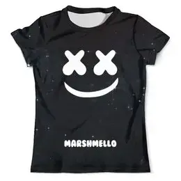 Заказать мужскую футболку в Москве. Футболка с полной запечаткой (мужская) Marshmello от weeert - готовые дизайны и нанесение принтов.