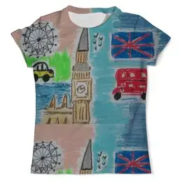 Заказать мужскую футболку в Москве. Футболка с полной запечаткой (мужская) Лондон от mrs-snit@yandex.ru - готовые дизайны и нанесение принтов.