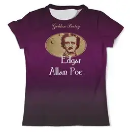 Заказать мужскую футболку в Москве. Футболка с полной запечаткой (мужская) Эдгар По (Edgar Poe) от Andy Quarry - готовые дизайны и нанесение принтов.