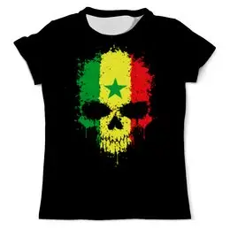 Заказать мужскую футболку в Москве. Футболка с полной запечаткой (мужская) Сборная Сенегала от geekbox - готовые дизайны и нанесение принтов.