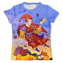 Заказать мужскую футболку в Москве. Футболка с полной запечаткой (мужская) Осень  от T-shirt print  - готовые дизайны и нанесение принтов.