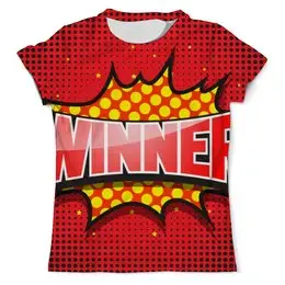 Заказать мужскую футболку в Москве. Футболка с полной запечаткой (мужская) WINNER от Jimmy Flash - готовые дизайны и нанесение принтов.