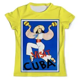 Заказать мужскую футболку в Москве. Футболка с полной запечаткой (мужская) Куба Винтаж от acidhouses - готовые дизайны и нанесение принтов.